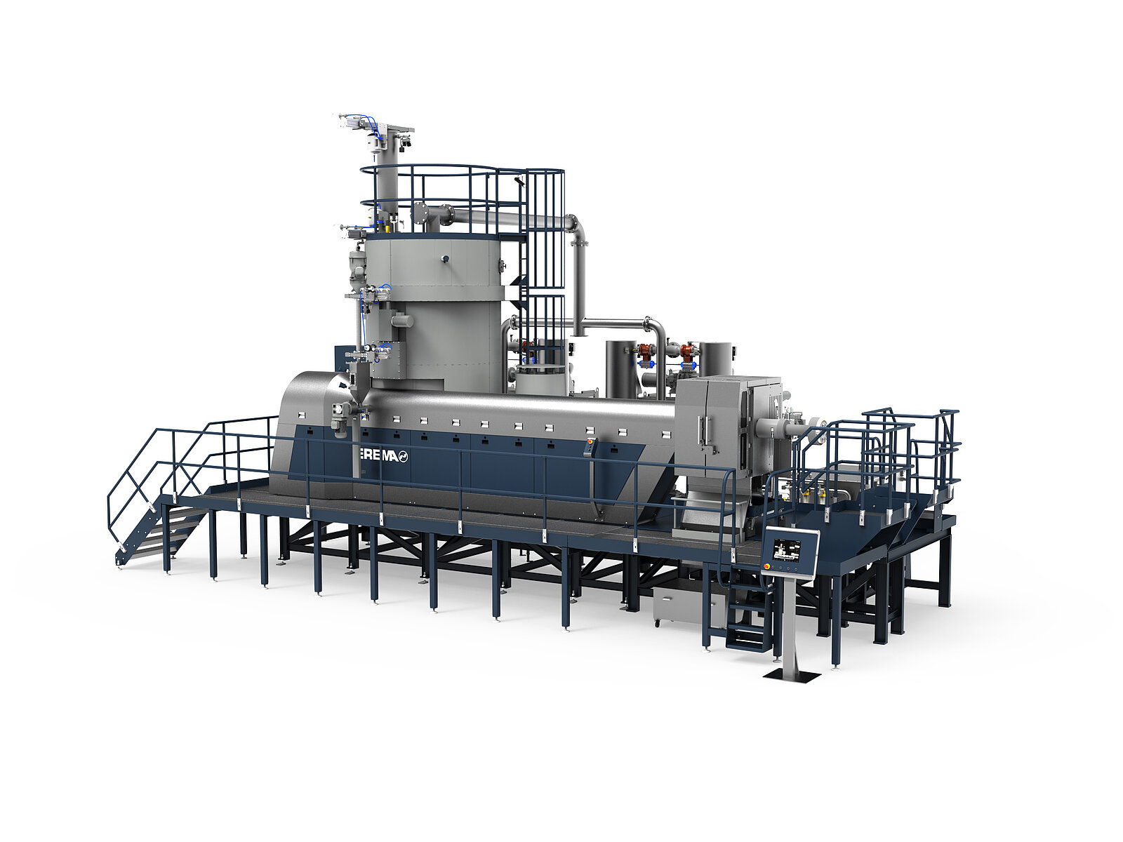 On the picture you can see a recyling machine